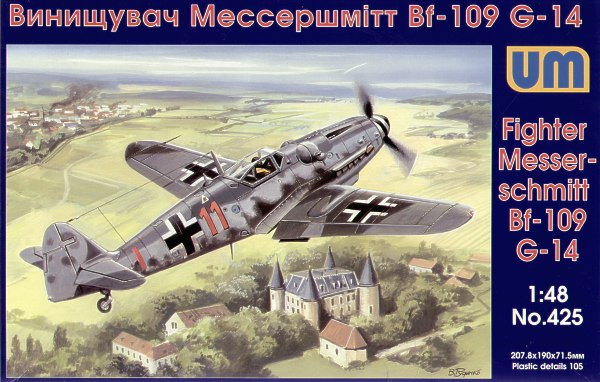 Unimodel 425 1:48 Messerschmitt Bf-109G-14