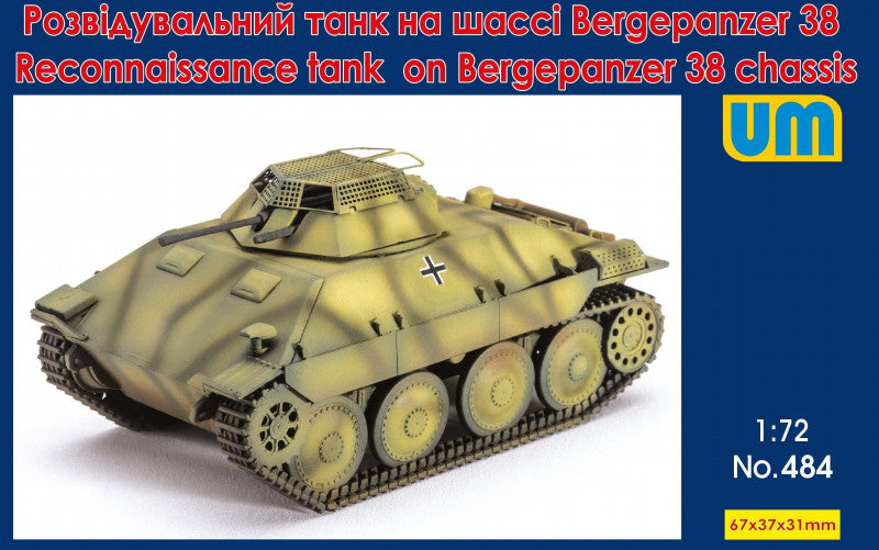 Unimodel 484 1:72 Reconnaissance tank on Bergepanzer 38 chassis