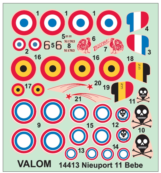 Valom 14413 1:144 Nieuport N.11 Bebe (Dual Combo with 2 kits)