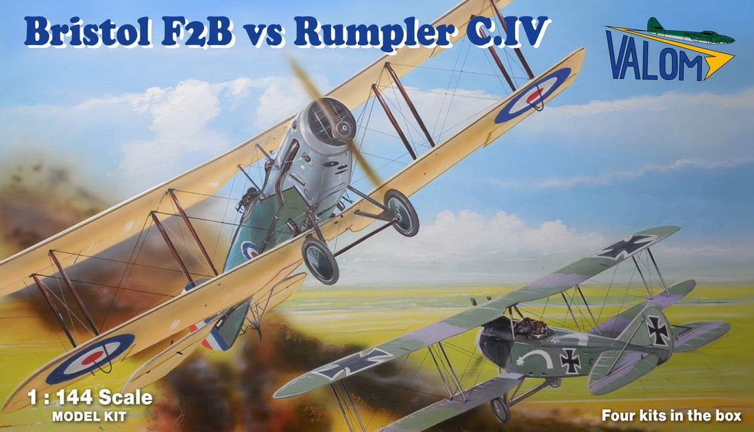 Valom 14422 1:144 Bristol F.2B Fighter vs. Rumpler C.IV (Dual Combo with 2 of each kit)