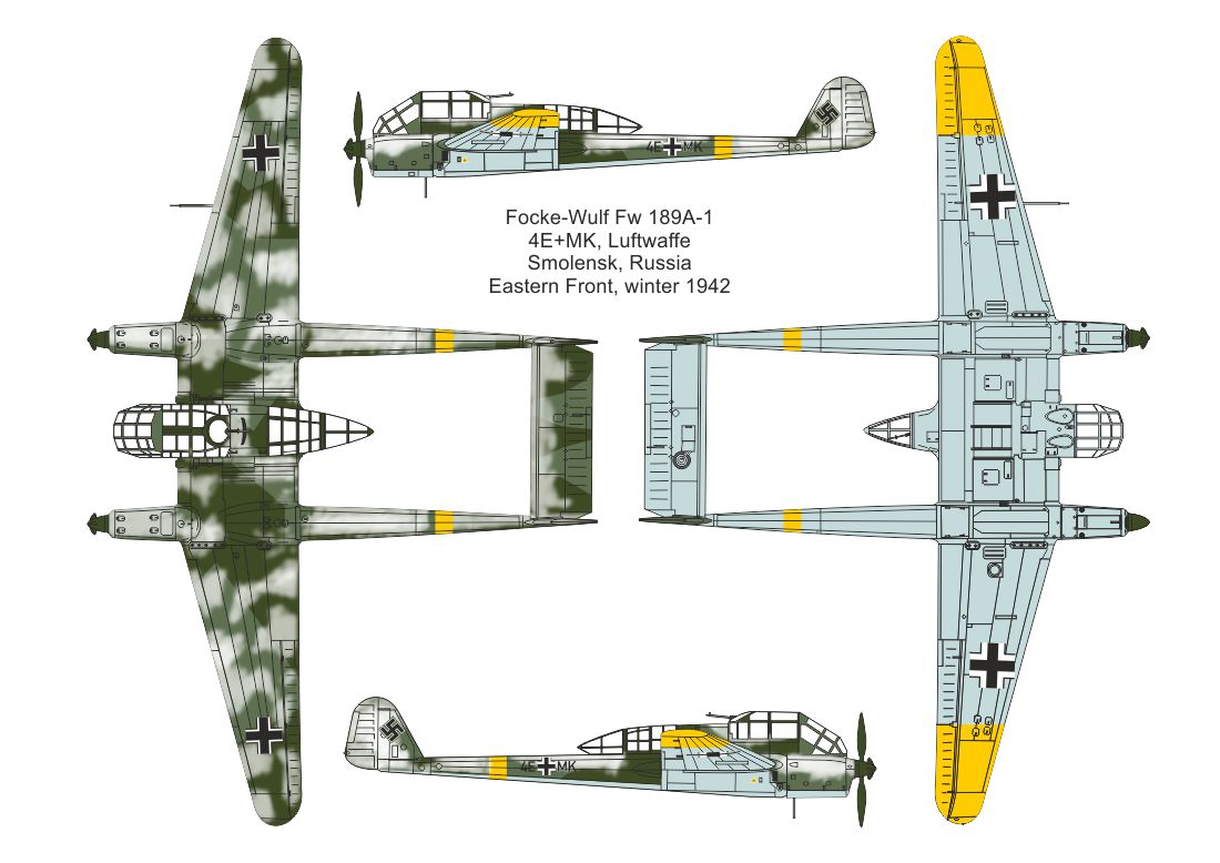 Valom 14445 1:144 Focke-Wulf Fw-189A-2 (Winter Camouflage)re-box, new decals