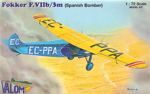 Valom 72064 1:72 Fokker F.VIIb/3m with decals for Spanish Bomber and Croatian Bomber