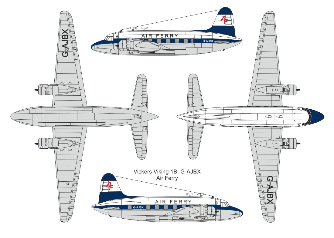 Valom 72173 1:72 Vickers Viking 1B 'Cargo' (Air Ferry, Lufthansa) re-box, new decals