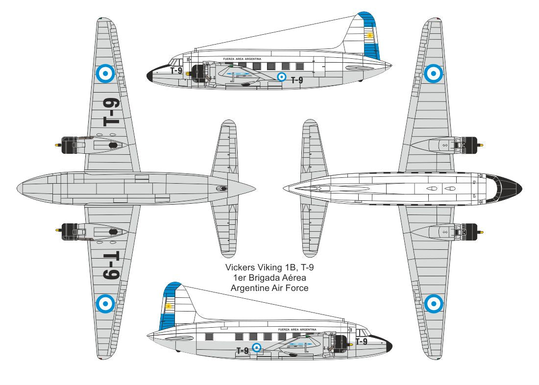 Valom 72174 1:72 Vickers Viking 1B (Argentina, France) re-box, new decals