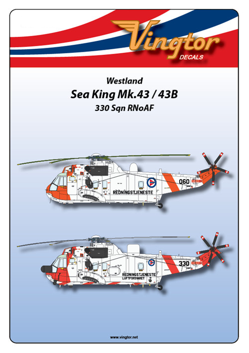 Vingtor Decals 48-129A 1:48 303 sqn RNoAF Westland Sea King