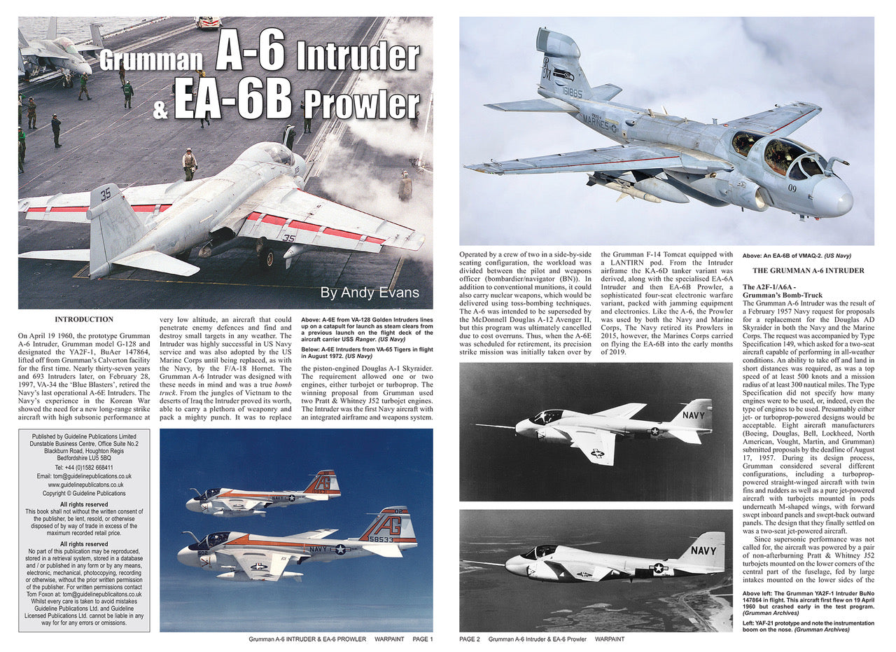 Warpaint Series WPS146 Grumman A-6 Intruder & EA-6B Prowler By Andy Evans
