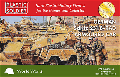 The Plastic Soldier Company WW2V20025 1:72 German Sd.Kfz.231 8 Rad Heavy Armoured Car.