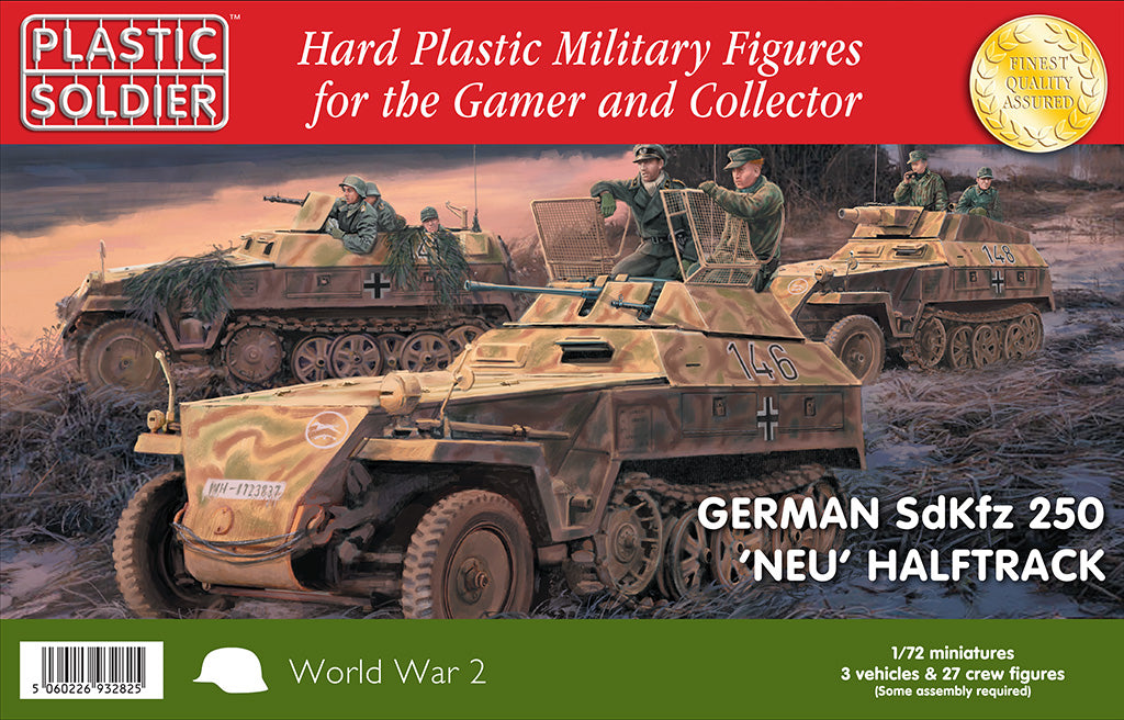 The Plastic Soldier Company WW2V20035 1:72 Sd.Kfz.250 'Neu' Halftrack.