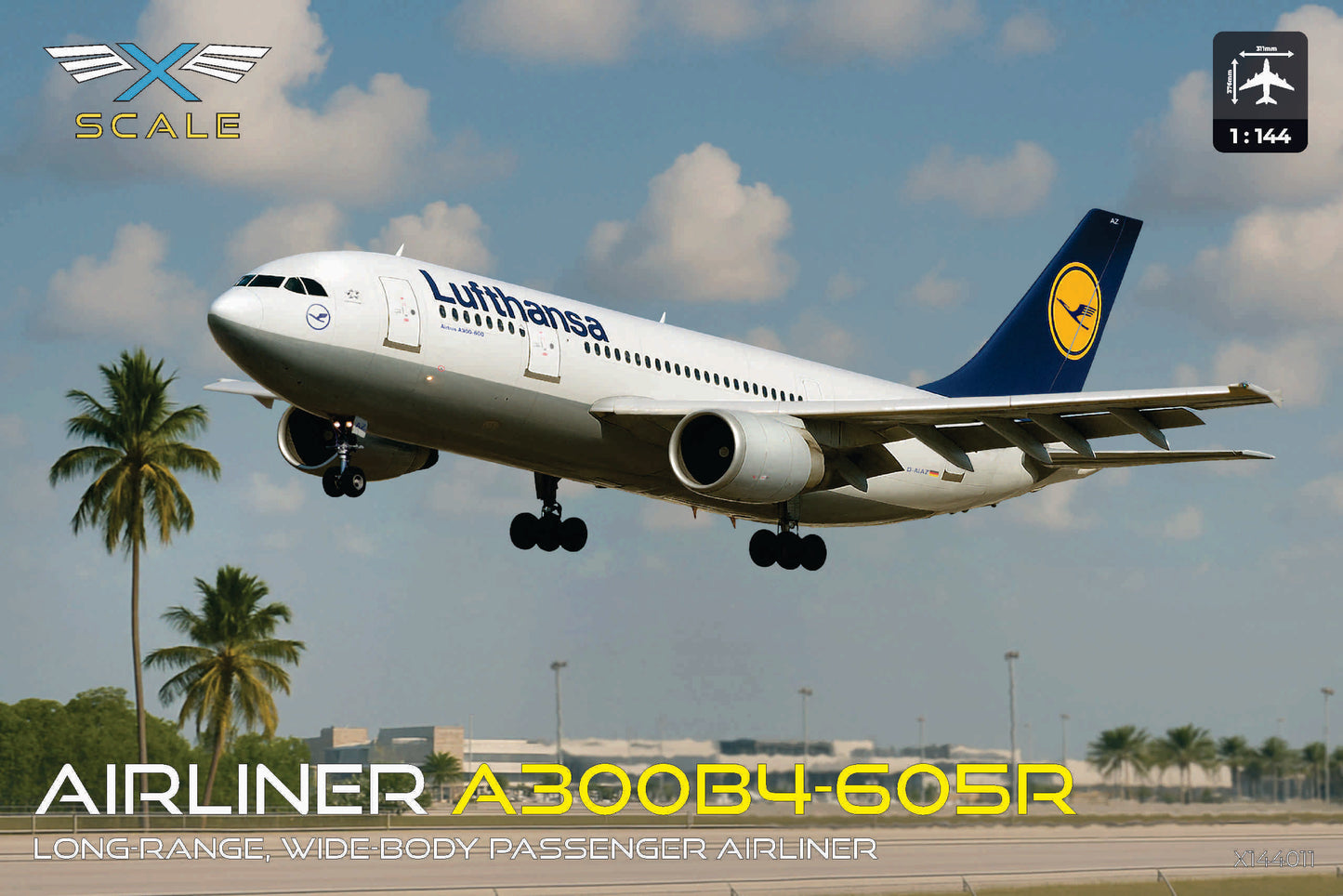 X-Scale X144011 1:144 Airbus A300B4-605R Lufthansa