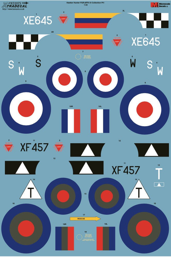 Xtradecal X32075 1:32 Hawker Hunter FGA.9/FR.10