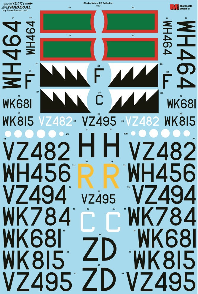 Xtradecal X32077 1:32 Gloster Meteor F.8
