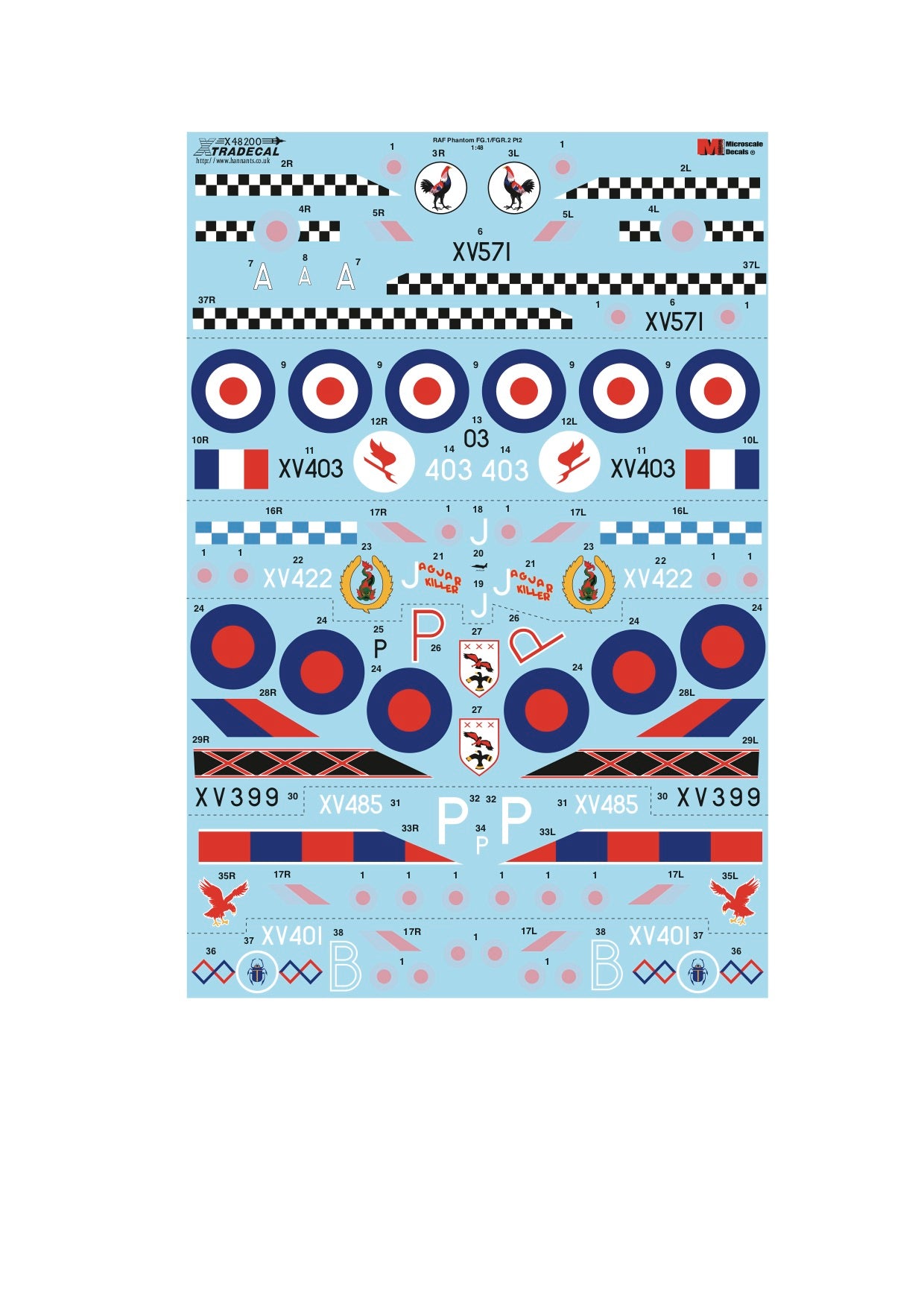 Xtradecal X48200 1:48 Phantom FG.1/FGR.2