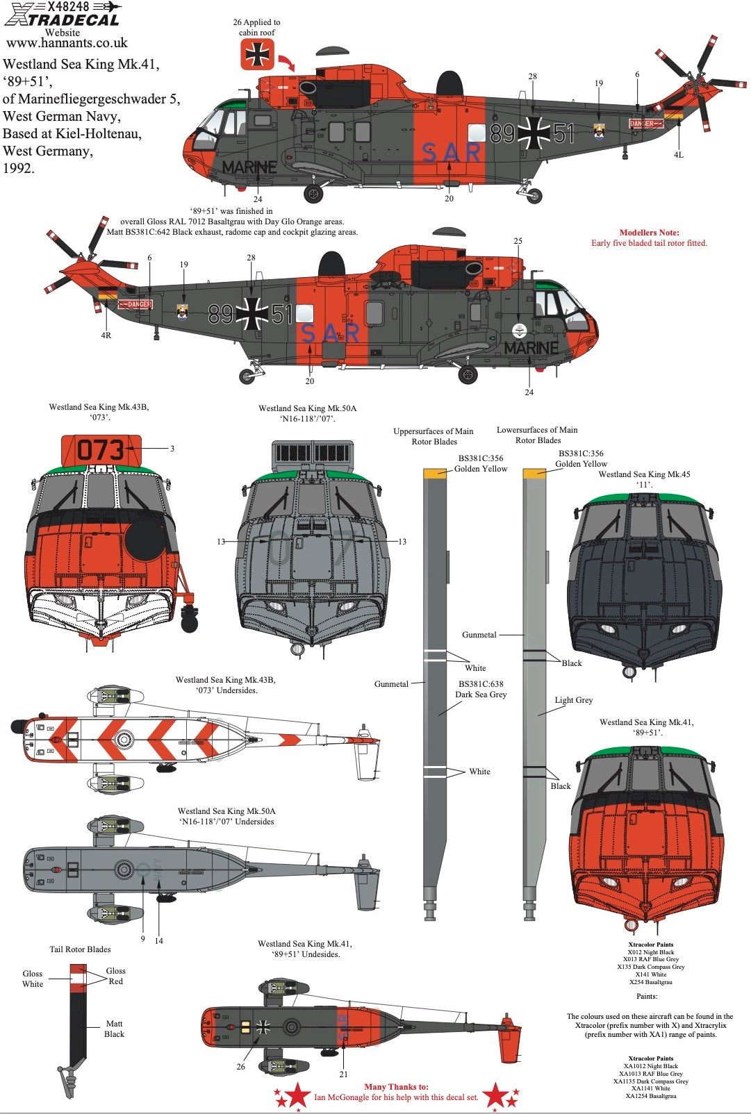 Xtradecal 48248 1:48 Westland Sea King Collection Pt6