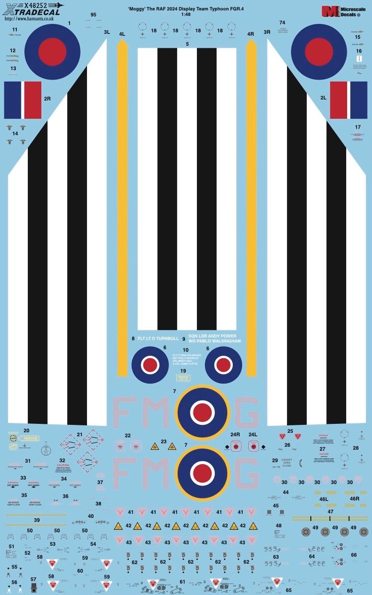 Xtradecal X48252 1:48 Moggy The RAF 2024 Display Team Eurofighter Typhoon FGR.4