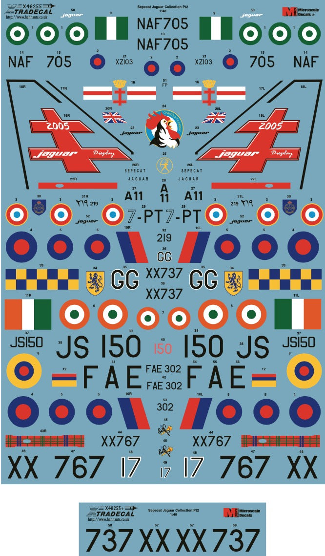 Xtradecal X48255 1:48 Sepecat Jaguar GR.1/GR.1A Part 2