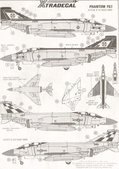 Xtradecal 72004 1:72 McDonnell-Douglas FG.1 Phantom