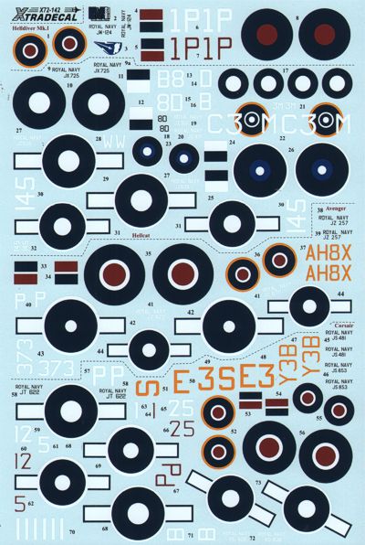 Xtradecal X72142 1:72 Yanks with Roundels Part 3 U.S. Aircraft in the Fleet Air Arm