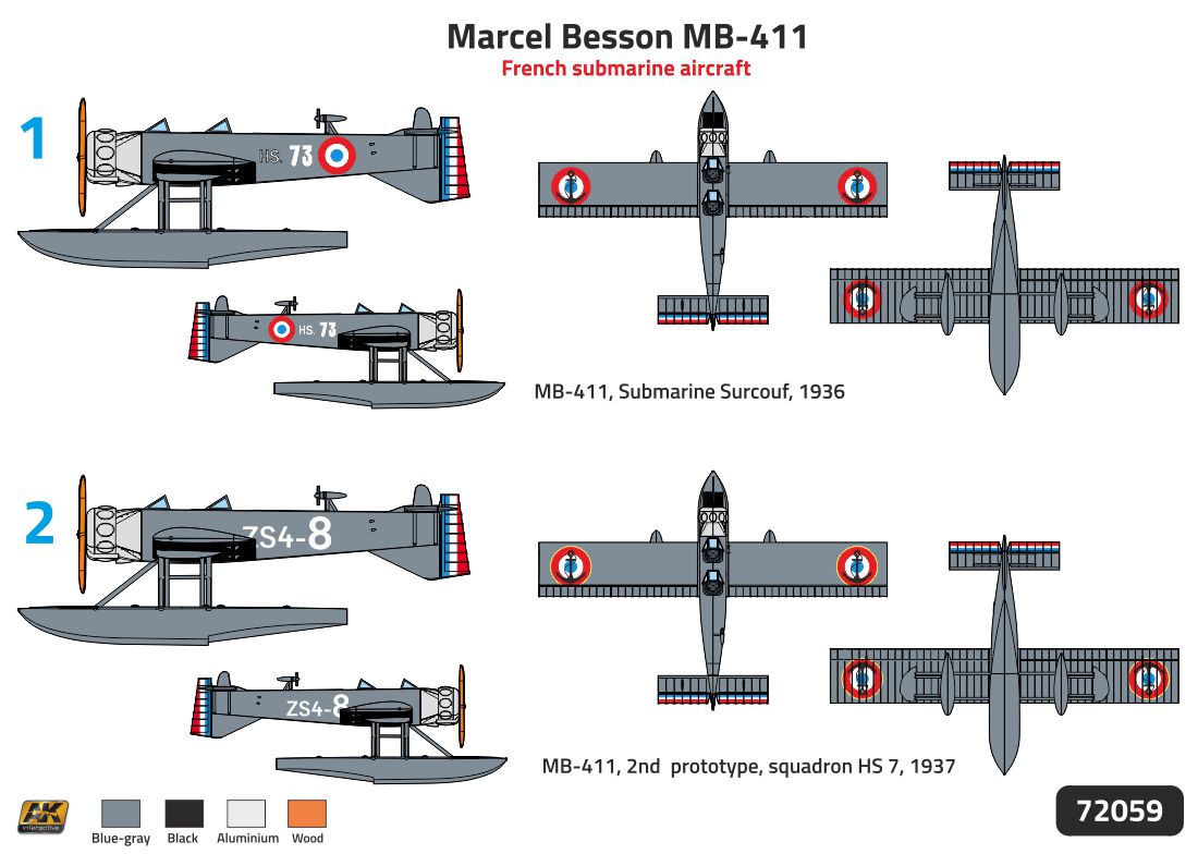 FLY 72059 1:72 Marcel-Besson MB-411 float plane