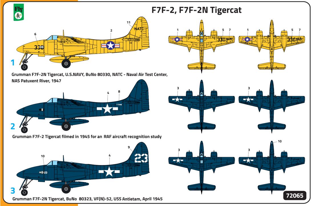FLY 72065 1:72 Grumman F7F-2 / F-2N Tigercat