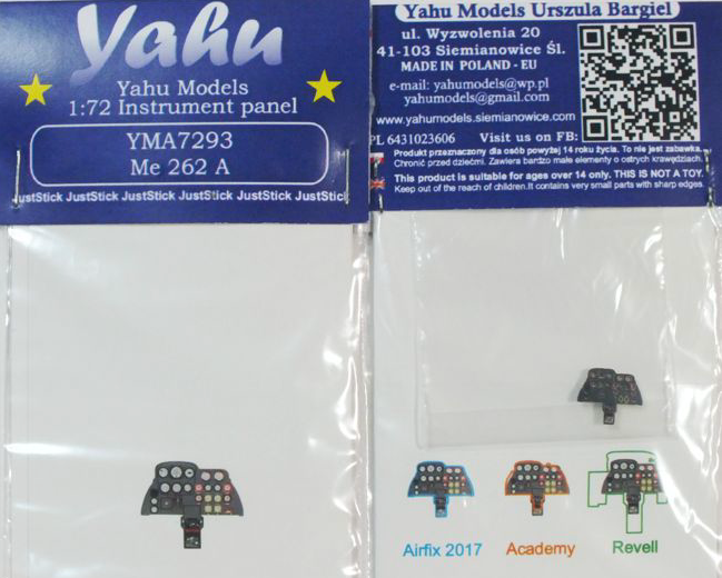 Yahu Models YMA7293 1:72 Messerschmitt Me-262A-1a