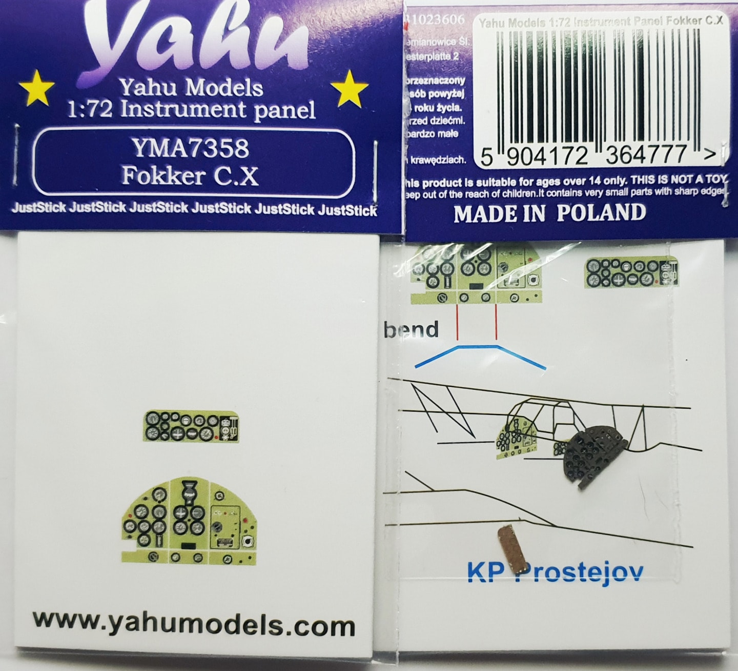 Yahu Models YMA7358 1:72 Fokker C.X (KP Prostejov)