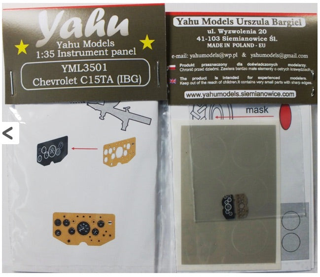 Yahu Models YML3501 1:35 Chevrolet C15TA Light Reconnaissance vehicle panel