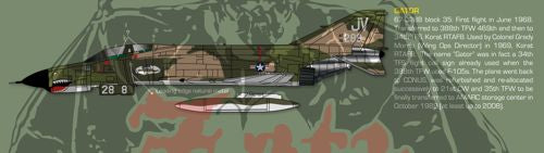 Zotz decals 32063 1:32 F-4E Phantom 388th TFW at Korat RTAB 1968 JJ and JV all with shark mouths Pt 1