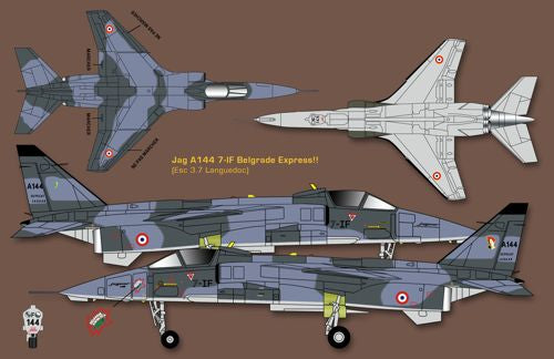 Zotz decals 48044 1:48 French Sepecat Jaguar with nose art in Kosovo