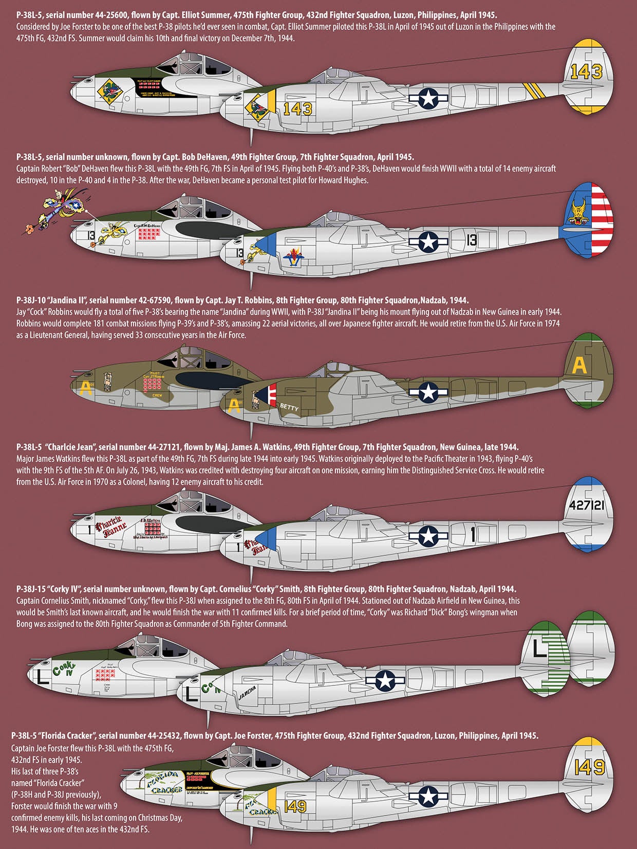 Zotz 48052 1:48 Last Ride. PTO P-38's of the Aces