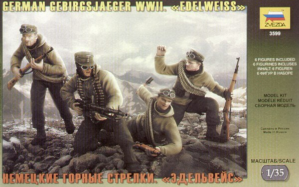 Zvezda 3599 1:35 German Gebirgsjager (WWII)