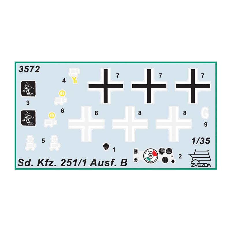 Zvezda 3572 1:35 German Sd.Kfz.251/1 Hanomag Ausf.B