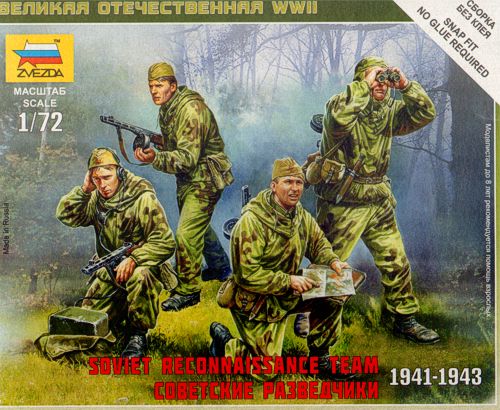 Zvezda 6137 1:72 Soviet Reconnaissance Team (WWII)