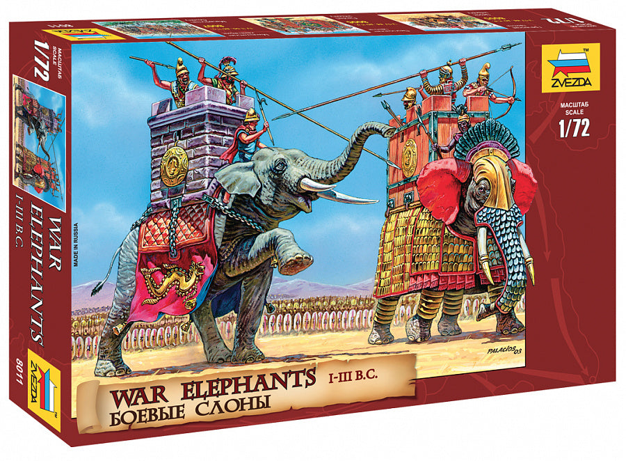 Zvezda 8011 1:72 War Elephants III-I centuries BC