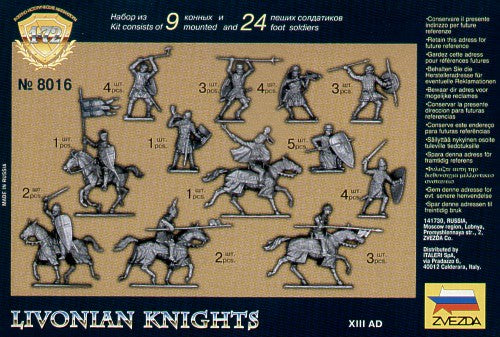 Zvezda 8016 1:72 Livonian Knights XIIB