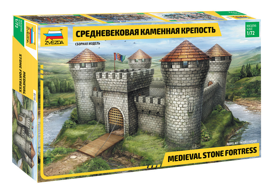 Zvezda 8510 1:72 Medieval stone Fortress