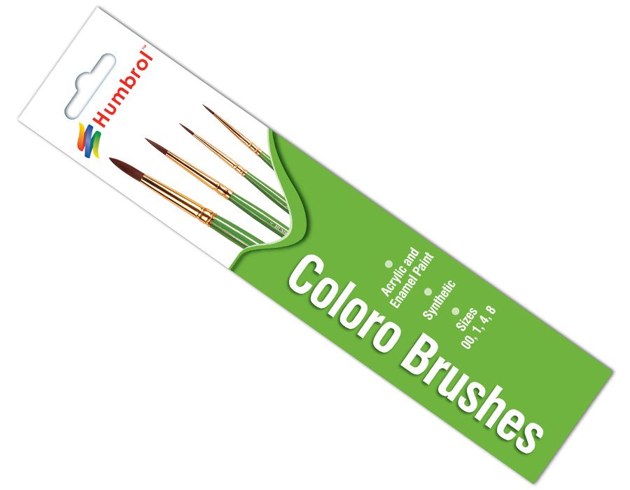 Humbrol AG4050 Coloro Brush Pack