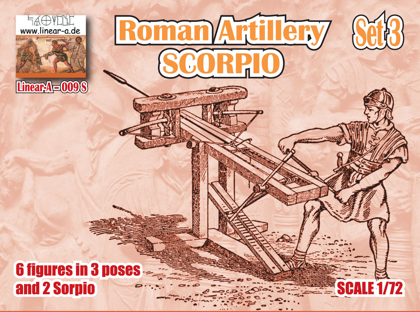 Linear-A 009-S 1:72 Roman Artillery Set 3 SCORPIO