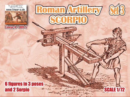 Linear-A 009-S 1:72 Roman Artillery Set 3 SCORPIO