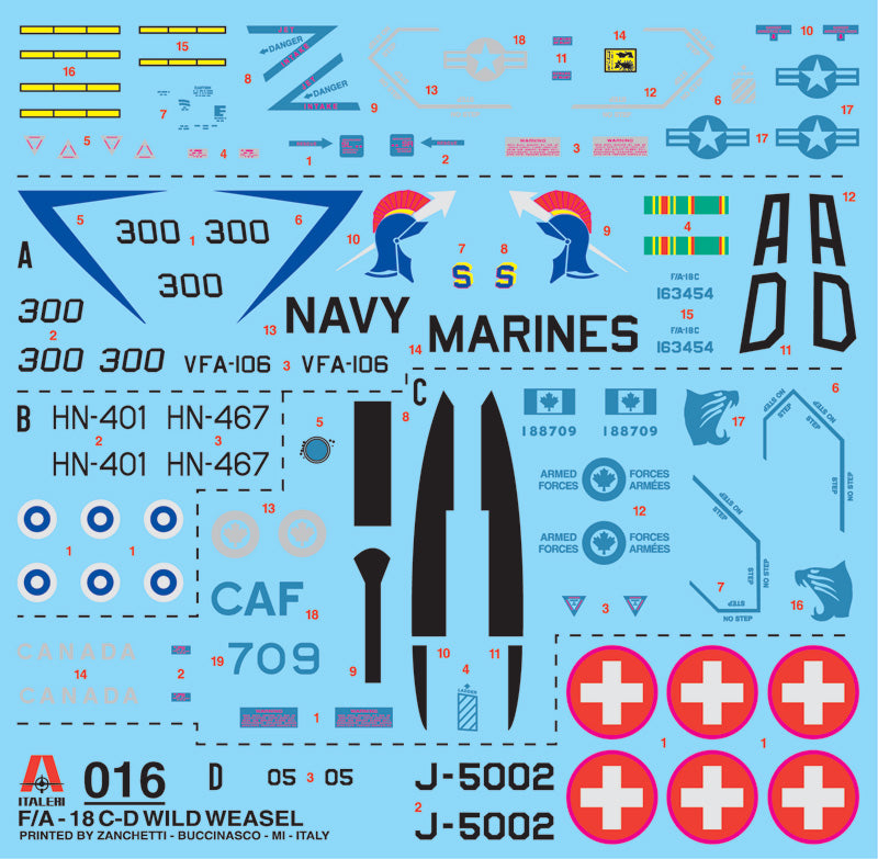 Italeri 016 1:72 McDonnell-Douglas F/A-18C/D 'Wild Weasel'