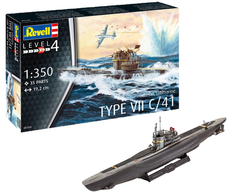 Revell 05154 1:350 German Submarine Type VIIC/41
