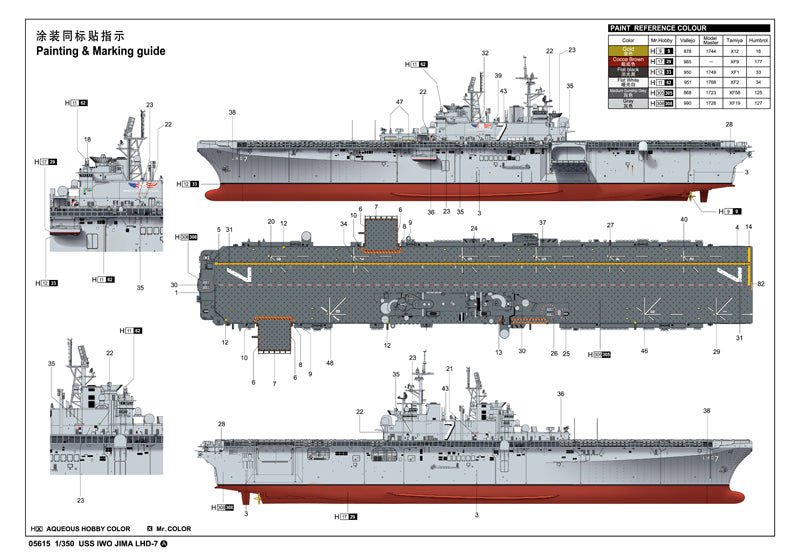 Trumpeter 05615 1:350 USS IWO JIMA LHD-7