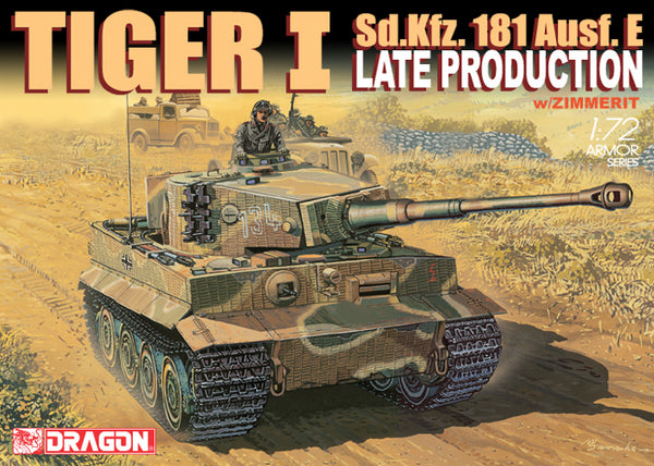 Dragon 7203 1:72 Pz.Kpfw.VI Tiger I Late Version Sd.Kfz.181 with Zimmerit