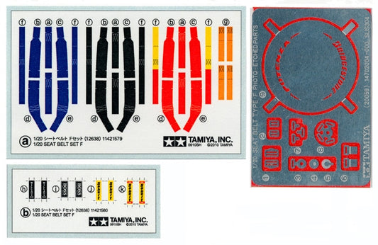 Tamiya 12638 1:20 F1 Seat Belt Set F