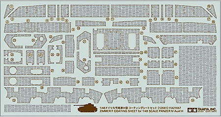 Tamiya 12661 1:48 Zimmerit Coating Sheet - Panzer IV