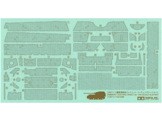 Tamiya 12671 1:48 Zimmerit Coating Sheet Elefant