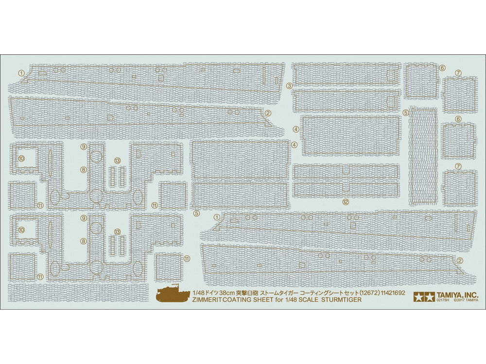 Tamiya 12672 1:48 Sturmtiger Zimmerit Coating Sheet