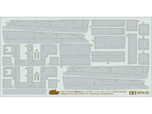 Tamiya 12672 1:48 Sturmtiger Zimmerit Coating Sheet