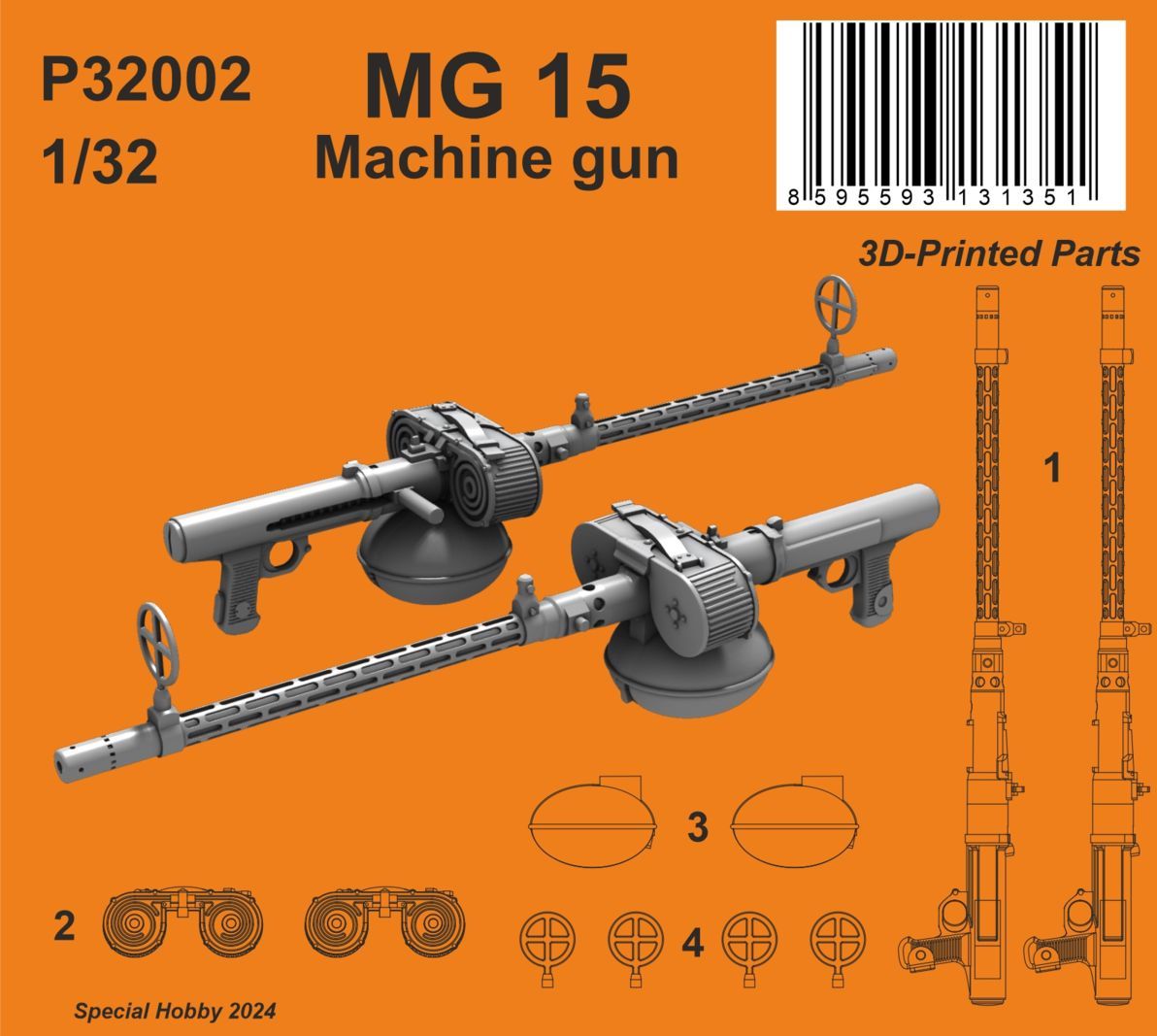 CMK/Czech Master Kits P32002 1:32 MG 15 Machine gun