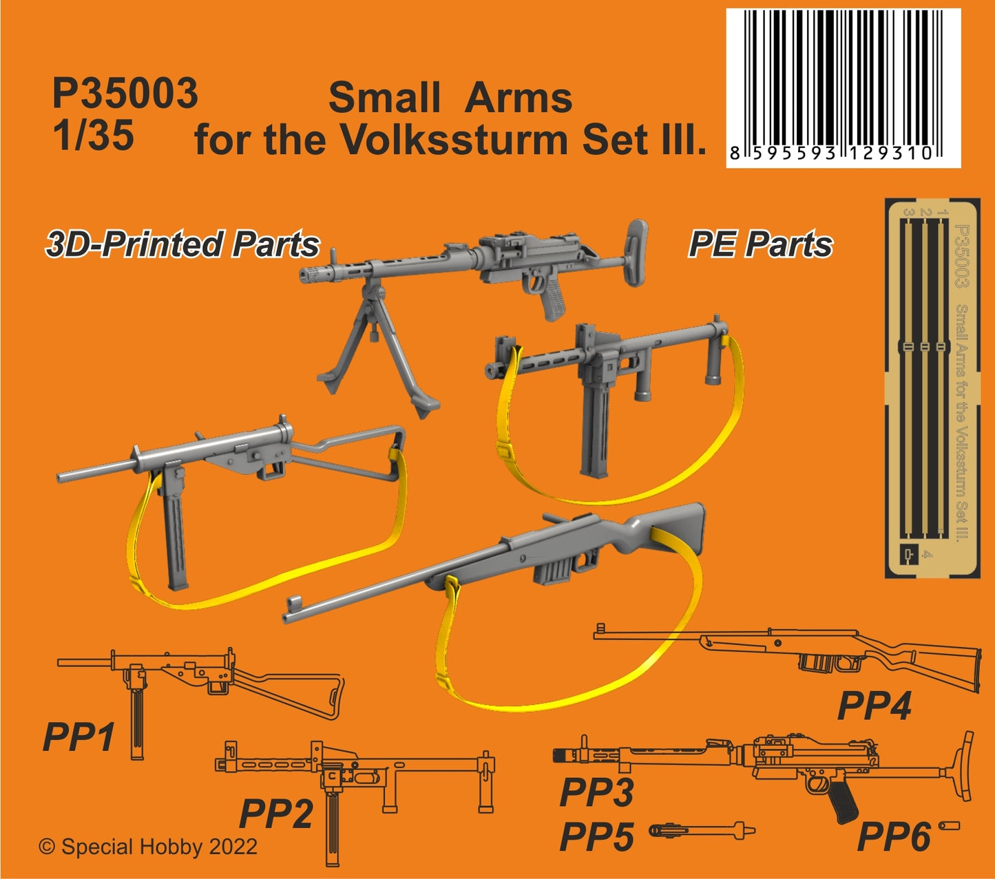 CMK P35003 1:35 Small Arms for the Volkssturm Set III 3D Printed