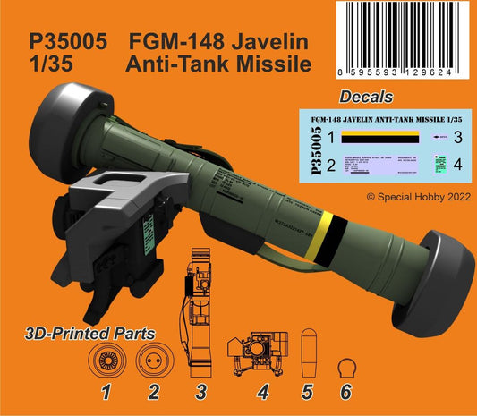 CMK P35005 1:35 FGM-148 Javelin Anti-Tank Missile 3D Printed